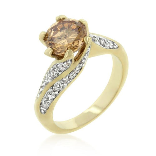 Champagne Twist Engagement Ring