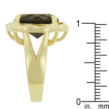 Brown Cubic Zirconia Organic Ring