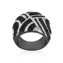 Black And White Cocktail Ring