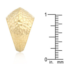 Hammered Golden Fashion Ring