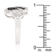 Black and White Cubic Zirconia Elephant Ring