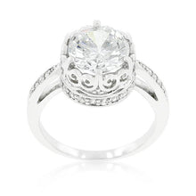 Royal Crest Filigree Cubic Zirconia Ring