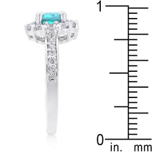 Bella Birthstone Engagement Ring in Blue