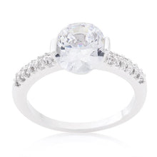Clear Oval Cubic Zirconia Engagement Ring