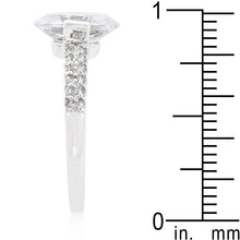 Clear Oval Cubic Zirconia Engagement Ring