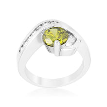Olive Cubic Zirconia Twist Ring