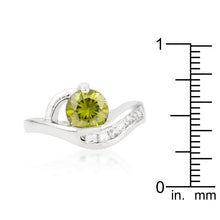 Olive Cubic Zirconia Twist Ring