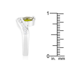 Olive Cubic Zirconia Twist Ring