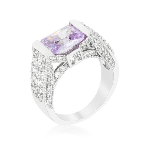 Purple Oval Cut Cocktail Ring