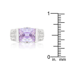 Purple Oval Cut Cocktail Ring
