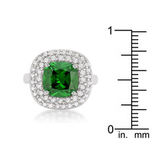 Micropave Green Bridal Cocktail Ring