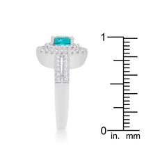 Micro-Pave Aqua Vintage Ring