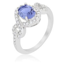 Tanzanite Halo Pave Cocktail Ring