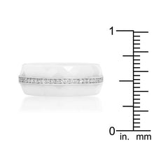 Ceramic Band Ring - White