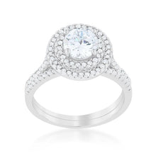 Pave Round Wedding Ring Set