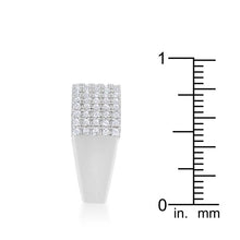 Gwen 1ct CZ Rhodium Wide Ring