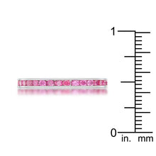 Teresa 0.5ct Ruby CZ Stainless Steel Eternity Band