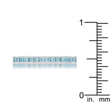 Teresa 0.5ct Aqua CZ Stainless Steel Eternity Band