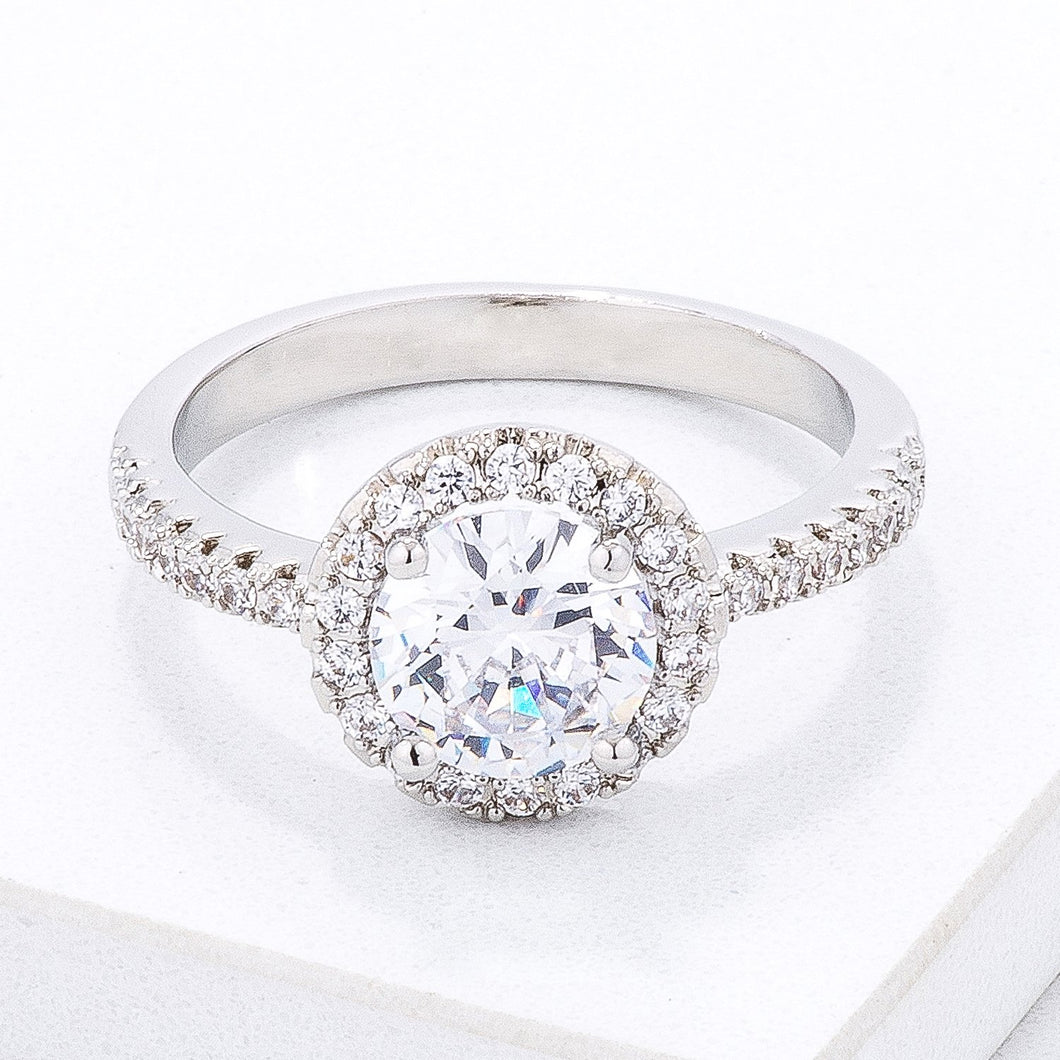 Timeless Pave CZ Halo Ring