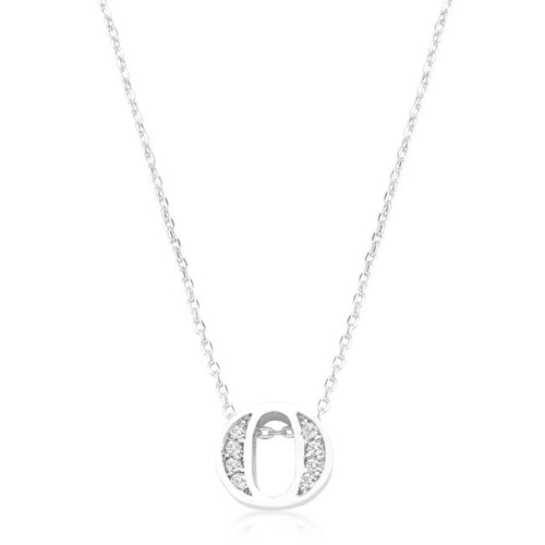 Pave Initial O Pendant