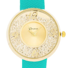 Gold Watch With Leather Strap