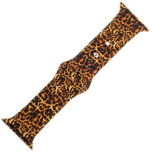 Leopard Print Silicone Sports Watch Band 42mm