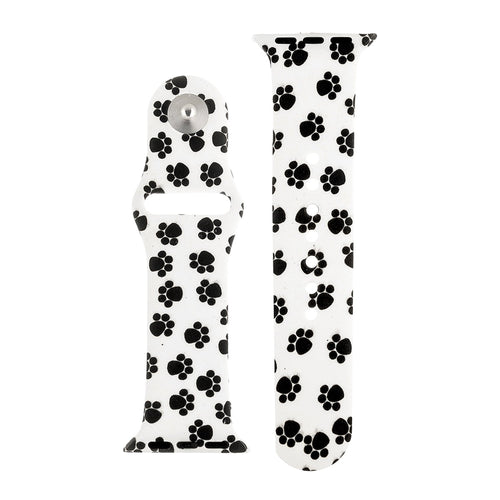 Paw Print Silicone Sports Watch Band 42mm